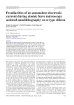 Peculiarities of an anomalous electronic current during atomic force