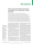 Stress, glucocorticoids and memory: implications for treating fear