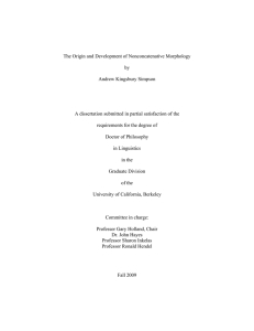 The Origin and Development of Nonconcatenative Morphology by