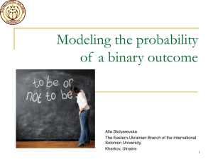 Modeling the probability of a binary outcome