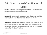 24.1 Structure and Classification of Lipids
