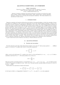 QUANTUM COMPUTING: AN OVERVIEW