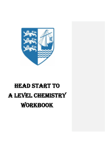 HEAd START TO A LEVEL CHEMISTRY WORKbOOK