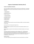 Aspects of Coordination Chemistry (Part 2) Isomers in Coordination