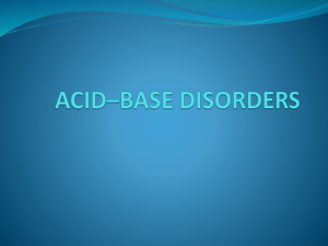 ACID*BASE DISORDERS