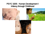 PSYC 3215: Human Development I Infancy through Childhood