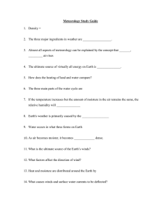 Earth and Space Science Pre-Test