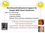 Nutritional And Behavioral Support For People With Down Syndrome
