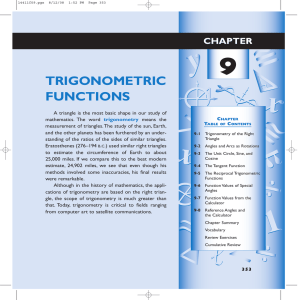 trigonometric functions