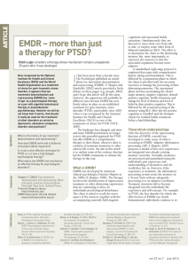 EMDR – more than just a therapy for PTSD?
