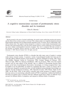 A cognitive neuroscience account of posttraumatic stress disorder