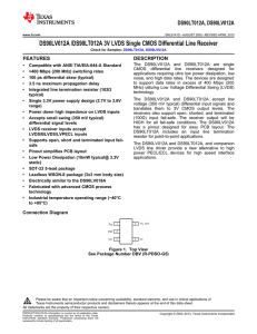 DS90LV012A / DS90LT012A 3V LVDS Single