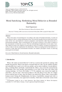 Moral Satisficing: Rethinking Moral Behavior as Bounded Rationality