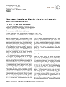 Phase change in subducted lithosphere, impulse, and