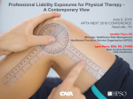 Professional Liability Exposures for Physical Therapy