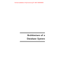 Architecture of a Database System