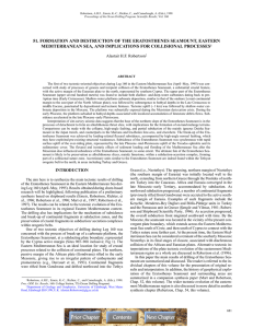 51. formation and destruction of the eratosthenes seamount, eastern