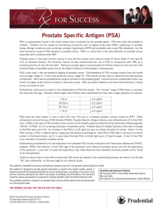 Prostate Specific Antigen (PSA)