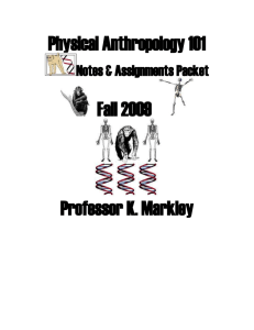 Physical Anthropology 101 - Fullerton College Staff Web Pages