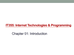 IT355: Internet Programming