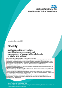 Obesity (update): appendix P