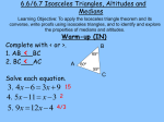 6.6-6.7 Isosceles Triangles, Altitudes and