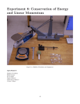 Experiment 8: Conservation of Energy and Linear Momentum