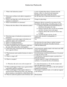 5b Endocrine Flashcards