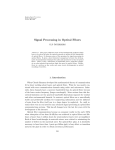 Signal Processing in Optical Fibers - Library