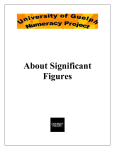 About Significant Figures