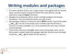 Writing modules and packages