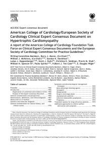 American College of Cardiology/European Society of Cardiology