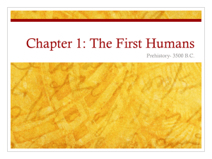 Chapter 1: The First Humans
