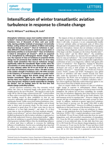 Intensification of winter transatlantic aviation turbulence in response