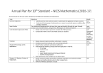 Annual Plan for 10th Standard – NIOS Mathematics (2016