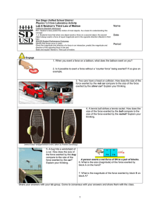 Core lab 6 Newton`s 3rd Law - eLearning