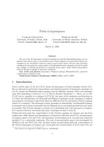 Paths in hyperspaces