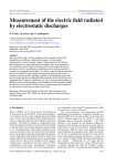 Measurement of the electric field radiated by electrostatic discharges