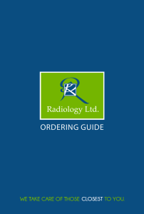 ordering guide - Radiology Ltd