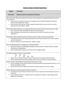 Atomic Structure and Nuclear Chemistry OEQs