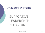 CHAPTER 4 Supportive Leadership Behavior