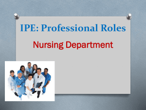 IPE: Professional Roles