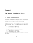 Chapter 5 The Normal Distribution (Pt. 2)