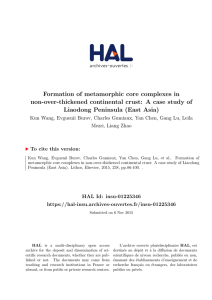 Formation of metamorphic core complexes in non-over - HAL-Insu