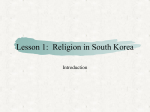 Lesson 1: Religion in South Korea