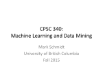 CPSC 340: Data Mining Machine Learning