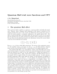 Quantum Hall trial wave functions and CFT