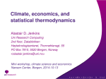Climate, economics, and statistical thermodynamics