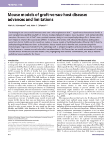 Mouse models of graft-versus-host disease: advances and limitations