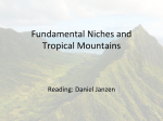 Fundamental Niches and Tropical Mountains